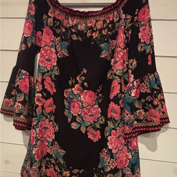 Flying Tomato Floral Black and Pink Women's Dress in size Small - Picture 10 of 15